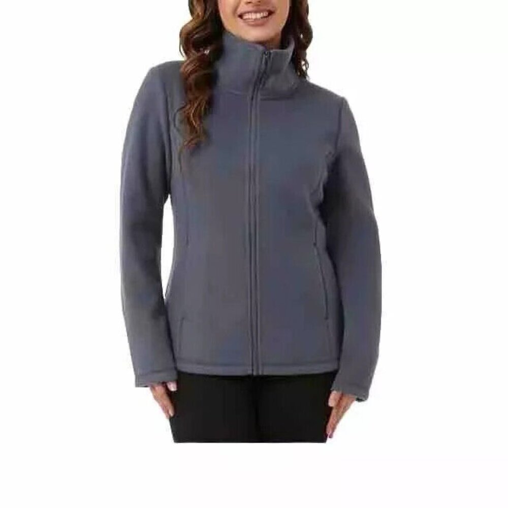 32 Degrees Heat Women's Plus Size 2X Blue Brushed Faux Wool Jacket NWT